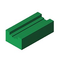 PROFILO U 01 PE VERDE 2 MT